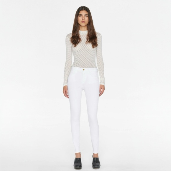 New Frame Denim Le High White Skinny Jeans Size 29 - Picture 1 of 9
